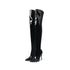 Damen High Heel Overknee Stiefel in Uni-Farben – Elegante Stiefeletten für Frühling & Herbst